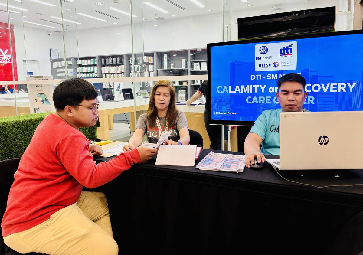 The Calamity Recovery Care Center at SM City Taytay provides a supportive environment for Micro-, Small, and Medium Enterprises (MSMEs) to continue operations.